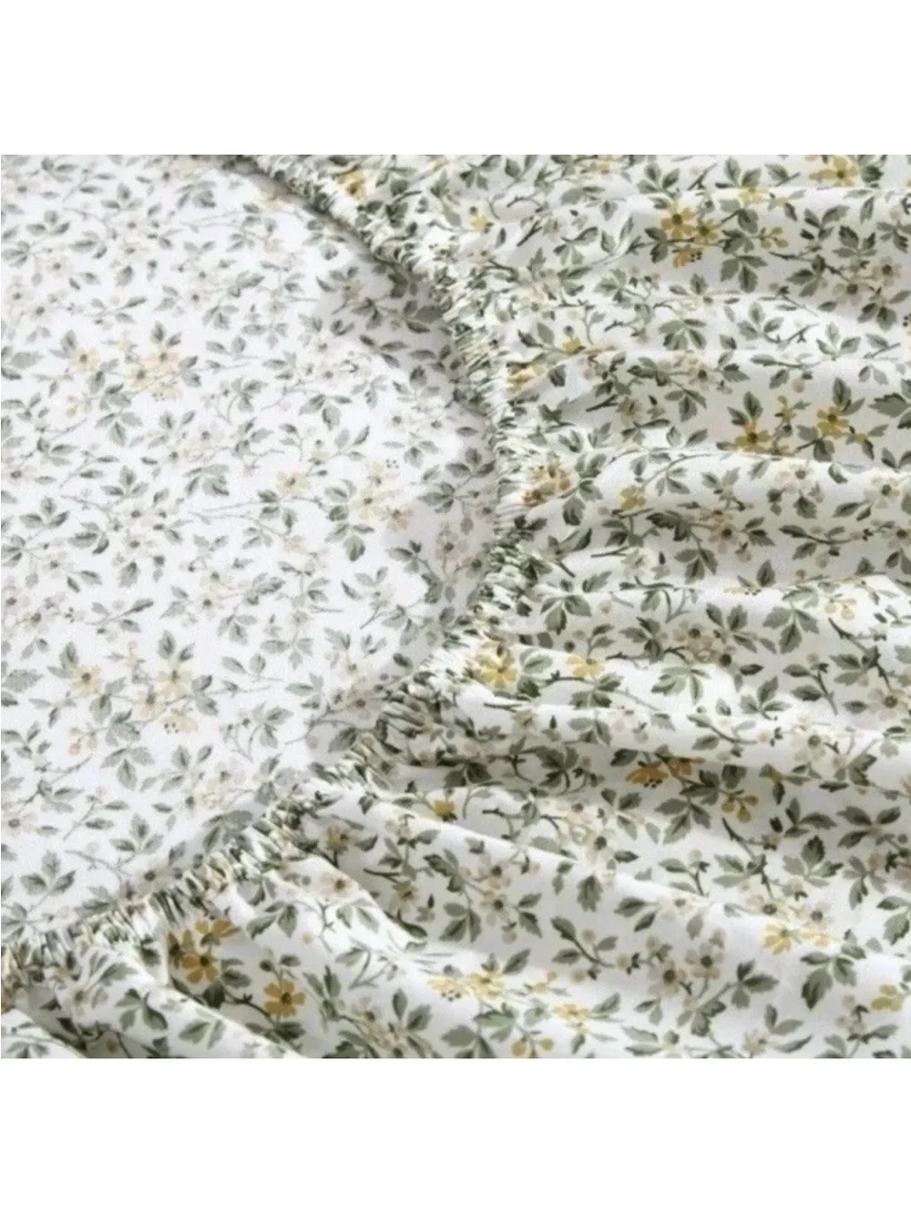 Laura Ashley ~ FULL ~ Tierney Green ~ Gingham Floral ~ 4 Pc Sheet Set ~ Cotton